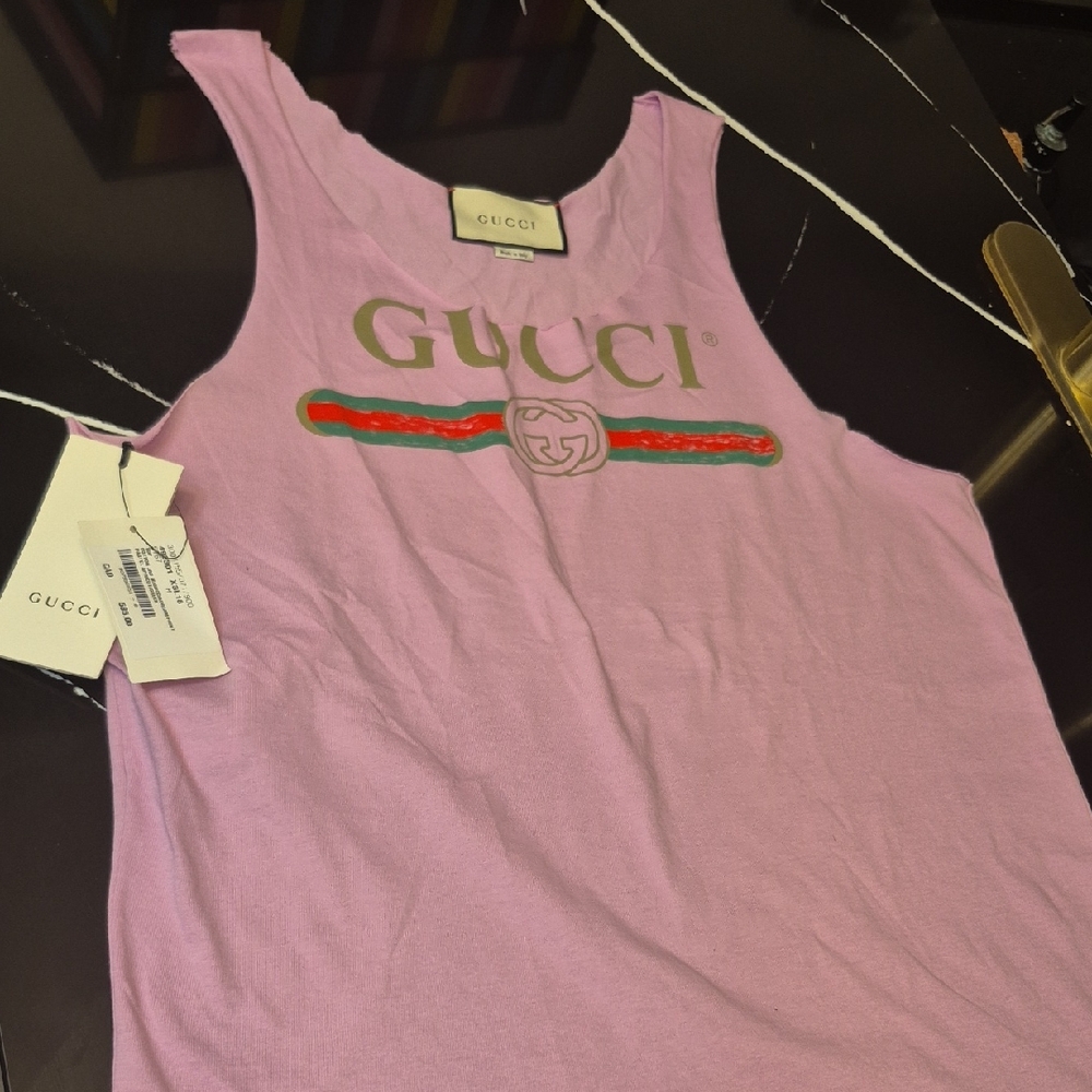 Gucci Lavender Logo Tank Top
